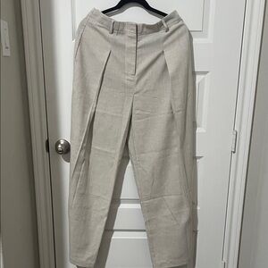 Commense Beige Wide Leg Trousers